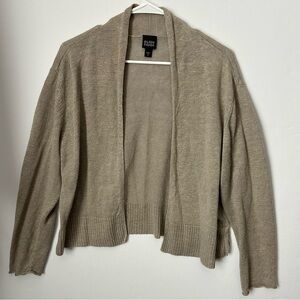 Eileen Fisher Women's Beige Cardigan Open Drape XL
